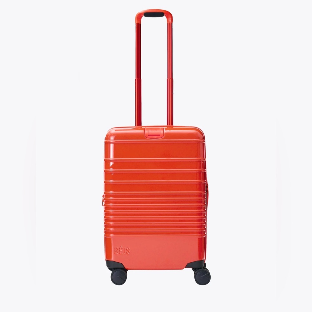NWT Beis Carry-on Roller in Glossy Flame